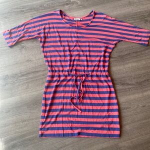 Hiho striped knit dress with waist tie  size Small